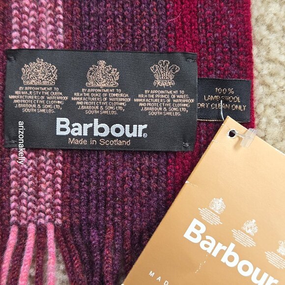 NWT Barbour Lambswool Knit Stripe Pink Purple - Picture 2 of 11